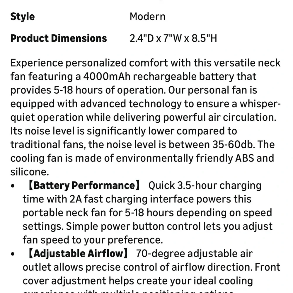 NEW Portable Neck Fan - Picture 7 of 11